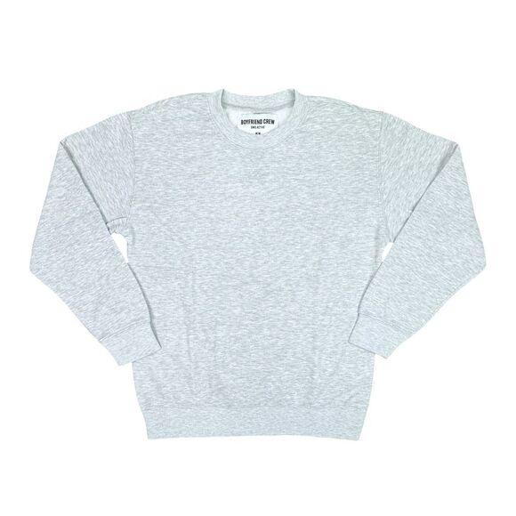 SWS Active Boyfriend Crew Neck Sweatshirt - Size Medium - Gray - Picture 1 of 3
